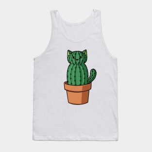 Cat shaped cactus Tank Top